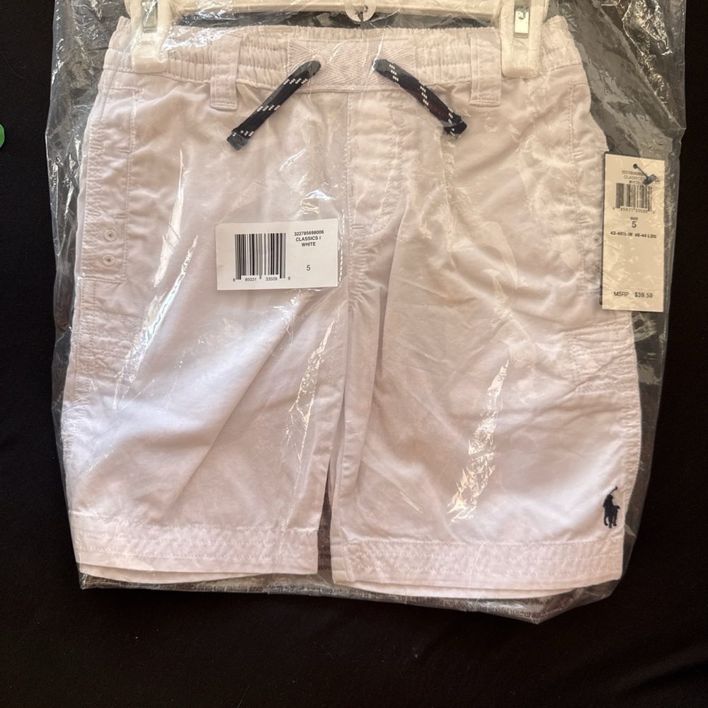 Polo Ralph Lauren White Shorts still in bag size 5